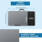 LAPGEAR Home Office Lap Desk with Device Ledge, Mouse Pad, and Phone Holder - Silver Carbon - Fits up to 15.6 Inch Laptops - Style No. 91585 - color: Silver Carbon, size: Home Office