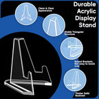 Acrylic Card Display Stands, 36 PCS Card Stands for Sports Cards, Clear Mini Easel Stand Holder for Challenge Coin Graded Card Sports Card PSA Card Baseball Card (36)