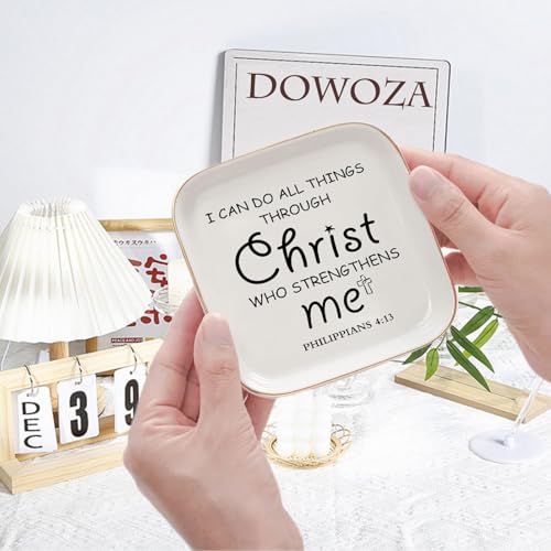 Inspirational Gifts for Women Friends, Christian Gifts for Women Faith Jewelry Dish - I Can Do All Things - Religious Spiritual Gifts for Female Coworker Sister Christian Birthday Christmas Gifts - style: I Can Do All Things