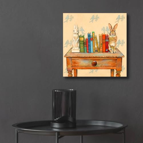 Epic Art 'Bookends' by Marvindale Acrylic Glass Wall Art, 12" x 12" - size: 12L" x 12W"