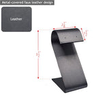 MOOCA 6 Pcs Set Metal Steel Gray Faux Leather Earring Display Stand Displays, Jewelry Organizer Display Holder for Earrings, Steel Gray Color, 2 1/8 W x 1 1/2 D x 3 1/2 H in - color: Steel Gray Faux Leather, Small
