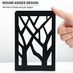 MaxGear Book Ends Tree Design Modern Bookends for Shelves, Non-Skid Bookend, Heavy Duty Metal Book Stopper for Books/CDs, Decorative Book Shelf for Home, 7 x 4.7 x 3.5”, Black (4 Pair/8 Pieces, Large) - size: 4 Pairs