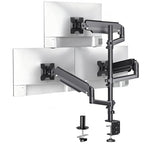 WALI Triple Monitor Mount for 13-34 inch Screens, Full Adjustable 3 Monitors Desk Mount with Clamp & Grommet Base, Triple Monitors Arm, up to 19.8lbs Each, VESA 75x75 100x100 mm (GSDM003XL), Black - size: 13"-34", style: Triple Arms