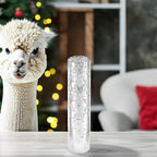 WGVI Hurricane Candle Holder Sleeve, W: 3", Ht: 14", Silver Speckled Glass Cylinder Open Both Ends, Chimney Tube Shade, 1 Piece - size: 3x14"H