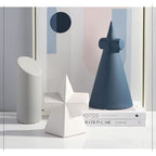 Sculpture Simple Modern Cylinder White Three-Dimensional Ceramic Table Top Decoration TV Cabinet Porch Interior Decoration Decoration