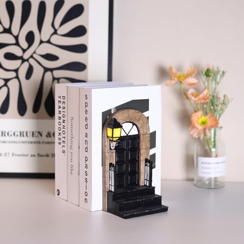 1 Pcs Unique Book End Decorative，Antique Bookend Art Deco Bookend，Unique Bookend Book Stopper Book Holder Decorative Book End for Shelves Desk Home Office Bookshelf Decoration Antique Books Decor