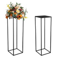 31.5inch 2 pcs Column Vases Metal Flower Stand Black Wedding Centerpieces for Tables Party Floral Stands for Flowers - size: 31.5 Inch Black 2pcs