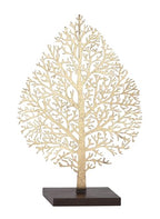 Deco 79 Metal Tree Decorative Sculpture Home Decor Statue, Accent Figurine 11" x 4" x 16", Gold