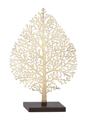 Deco 79 Metal Tree Decorative Sculpture Home Decor Statue, Accent Figurine 11" x 4" x 16", Gold