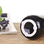 VanEnjoy 9.4" Black High Creative Oblique Opening Design Desktop Ceramic Vase Home Office Decoration Vases - color: Black