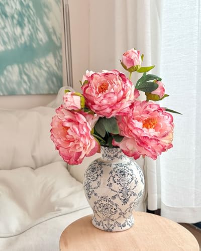 Vintage Chinoiserie Ceramic Vase, Classic Decorative Porcelain Flower Vase for Centerpiece Living Room Table Shelf, Retro Country Decor - color: Retro, size: Large
