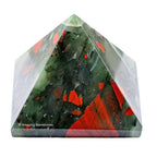 Amazing Gemstone African Bloodstone Pyramid Crystal Healing Stones - 2" Great Pyramid Figurine of Natural Stone Pyramid for Meditation, Reiki, Chakra Balancing and Crystal Pyramids Grid - color: African Bloodstone