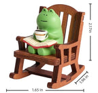 Miniature Frog Figurines Cute Office Desk Decor Mini Frog Shelf Decorations, Funny Accessories for Desk Bookshelf Car Garden