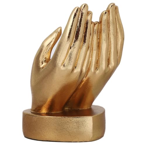 Golden Hands Sculpture Elegant Resin Home Decor Hands Statues Versatile Love Ornament,Perfect for Bedroom, Office Desktop, Cabinets,Wedding (Holding Hands) - color: Holding Hands