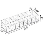 Weiai Clear Acrylic Compact Organizer, Blushes Highlighters Eyeshadow Powder Makeup Organizer Holder for Vanity, 8 Slots
