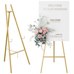 Gold Easel Stand for Sign, Heavy Duty Easel, 4-Tier AdjustableArt Easel for Painting, Wedding Sign 1pc