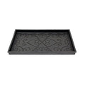 Achla Designs Scrollwork Rubber Boot Tray, Black, 24 inch L, Small - size: 24" x 14.3" x 1.5"