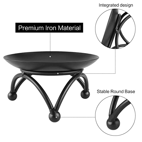Pillar Candle Holder, Iron Candle Stand, Candle Plate, Candlesticks for Pillar Candles, Black Candle Tray for Party Wedding Table Home Decoration (Set of 3) - color: Black - Set of 3