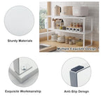 Stable Wood Computer Monitor Stand for Desk Organizer, Anti-slip Computer Riser Monitor Shelf for PC Laptop Notebook Home & Office (White)