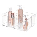 iDesign 5-Section Divided Vanity Organizer for Cosmetic Storage - Clear - size: (Pack of 1)