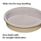 OXO Good Grips Non-Stick Pro Ceramic Coated Metal Bakeware 9” Round Cake Pan – Biscuit - color: Biscuit, size: 9" Round Cake Pan