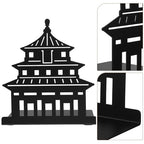 Metal Bookend Small Shaped Book Stand Crafted Metal Book Organizer for Office and Home Use