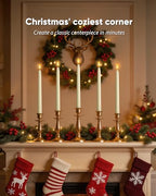 Homemory 11 inches Waxy Flameless Taper Candles with Remote Timer Dimmer, 2 Pcs Battery Operated Taper Candles with Flickering Flame, Ivory LED Candlesticks for Wedding, Christmas Indoor Decoration - style: Traditional - Ivory 11"