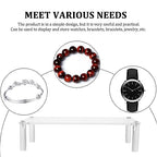 iplusmile Clear Acrylic Jewelry Stand 7.87X3.14X1.96In Single-Tier Display Organizer for Bracelets Watches and Accessories Compact Home Decor Display Shelf Riser