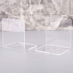 2Pcs Book Ends, Clear Acrylic Bookends, Non-Skid Bookend Supports, Book Stopper for Books/Movies/CDs/Video Games