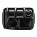 GET Modern Plastic Black 10 Inch x 15 Inch Cafeteria Tray Caddy (4 Pack) - color: Black, size: 10" x 15", style: 4 Pack Left Handed Trays