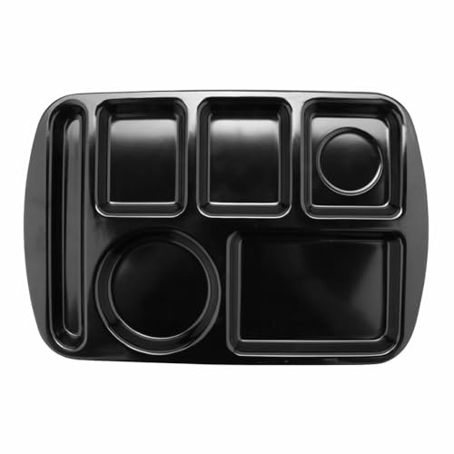 GET Modern Plastic Black 10 Inch x 15 Inch Cafeteria Tray Caddy (4 Pack) - color: Black, size: 10" x 15", style: 4 Pack Left Handed Trays