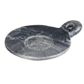 Hand-Carved Marble Dish with Handle, Grey - color: Gray, size: 5" x 4"