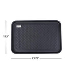 Multi-Purpose Boot Mat, Shoe Mat, Pet Bowl Tray, Waterproof for Indoor and Outdoor Floor Protection, 24" x 15"/2 Pack - size: 24x15"*2 pack