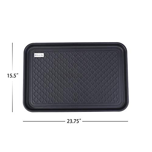Multi-Purpose Boot Mat, Shoe Mat, Pet Bowl Tray, Waterproof for Indoor and Outdoor Floor Protection, 24" x 15"/2 Pack - size: 24x15"*2 pack