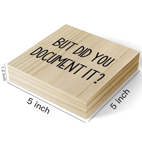 Funny HR Wooden Box Sign for Office Tabletop & Home Decor - Thank You Gifts for Boss Day & Retirement - color: Natural Wood, size: 5 x 5 inches