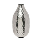 Hosley's 8.75" High Silver Finish Hammered Metal Vase. Ideal Gift for Floral Arrangements Weddings, Special Events, Aromatherapy,Spa, Reiki, Meditation O4 - color: Silver 5