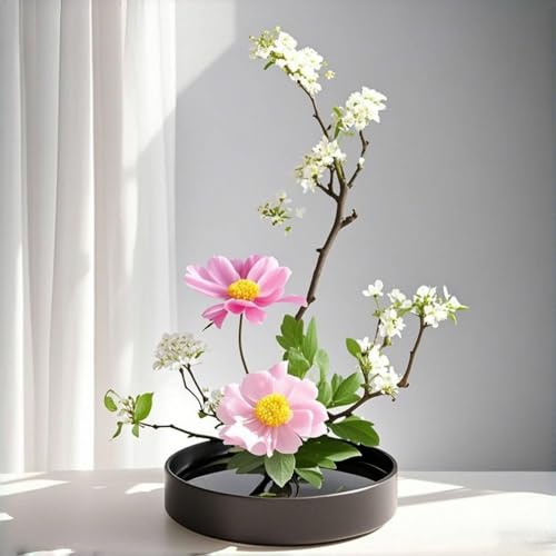 Floral Frogs for Flower Arrangements, 2.4" Round Metal Flower Frog Vase Arranger Gold Pin Holder for Ikebana, DIY Flower Craft Arrangements (60mm Gold) - color: 60mm Gold