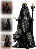 Hecate Statue,Underworld Hekate,The Witch of The Night,Hecate Greek Goddess with Her Hounds of Magic Resin Sculpture (A) - color: A