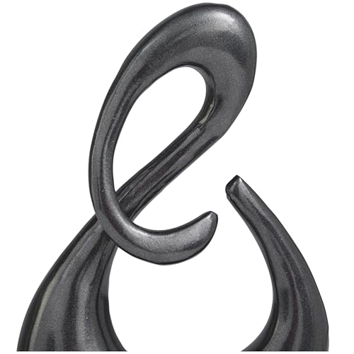 Deco 79 Aluminum Metal Abstract Decorative Sculpture Swirl Home Decor Statue, Accent Figurine 7" x 3" x 12", Dark Gray - color: Dark Gray, size: 7" x 3" x 12"