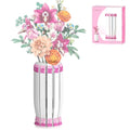 aphpaio Pink Vase for Flower Sets 10347, 10280, 10328, 10342, Perfect for Displaying Artificial Flowers, Valentine's Day for Women, Girls, and Adults (Vase Only)
