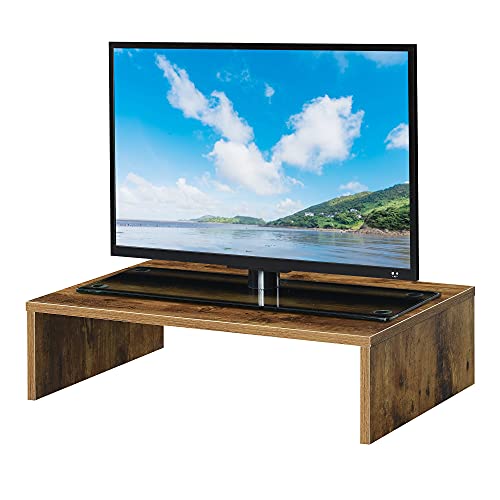 Convenience Concepts Designs2Go Small TV Riser 23.75", for TVs up to 26" - Contemporary TV or Computer Riser for Living Room, Modern Office, Den, Barnwood - color: Barnwood, size: Small