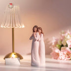 Storieme Mom Birthday Gifts from Daughter: Mother Daughter Back Hug Resin Figurine Keepsake - Unique Gift for Mama on Mothers Day Christmas - style: Support
