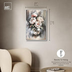 Art Remedy Glass Vase Flowers Canvas Luxury Floral Art, White Frame, 20" x 30" - color: White Frame, size: 31"L x 21"W