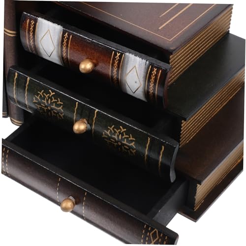 Luxury Bookends for Shelves Wooden Bookend Storage Box Book End Shape Container for Organized Book Storage