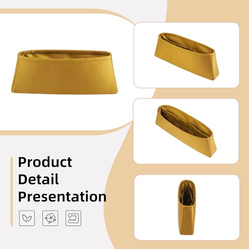 DGAZ Silk Purse Organizer Insert Fits Hermes Kelly Elan Bags，Silky Smooth Bag Organizer，Luxury Handbag & Tote Shaper(Jaune amber) - color: Jaune amber