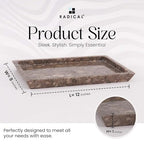 Radicaln Marble Serving Tray 12" Inches Oceanic Handmade Rectangle Tray for Party Ideal Serving Bowl for Entertaining, Trays for Serving Food & Cafetetria Trays - color: Oceanic
