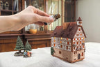 Ceramic Art Handmade Tealight Candle Holder Room Decoration Handcrafted Collectible Miniature Aroma Light House Pilatus Hause in Nurnberg, Germany B338AR
