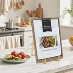 Large Plate Holder Display Stand - 10 inch Tall Plate Stands for Display - Metal Picture Frame Stand - Big Tabletop Easel Stand for Decorative Plates | Platter | Book | Plaque | Tile - 2 Pack - Gold - size: 10 inch-2