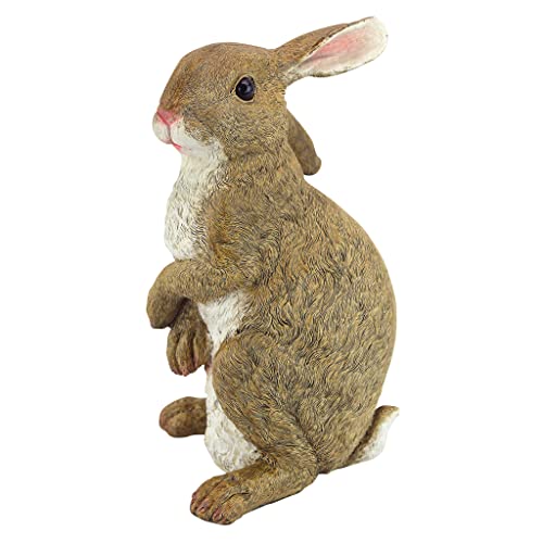 Design Toscano QM200681 Hopper the Bunny Standing Rabbit Indoor/Outdoor Garden Statue, 6 Inches Wide, 11 Inches Tall, Handcast Polyresin, Full Color Finish - style: Hopper