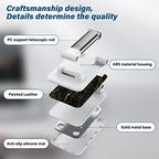 Foldable Phone Stand for Desk, Adjustable Angle of View, Suitable for iPhone, Samsung and Other Smart Phones, Black Marble - color: Black Marble